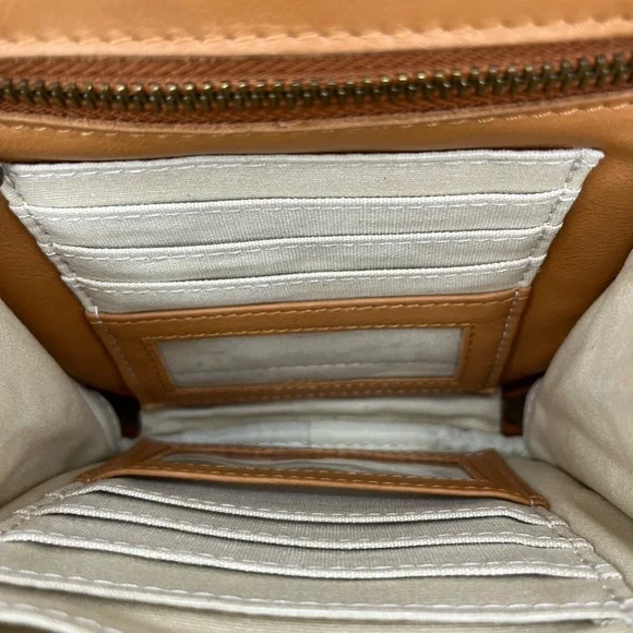 Minooy Naya Small Tan Leather Women's Crossbody Bag - Picture 2 of 13